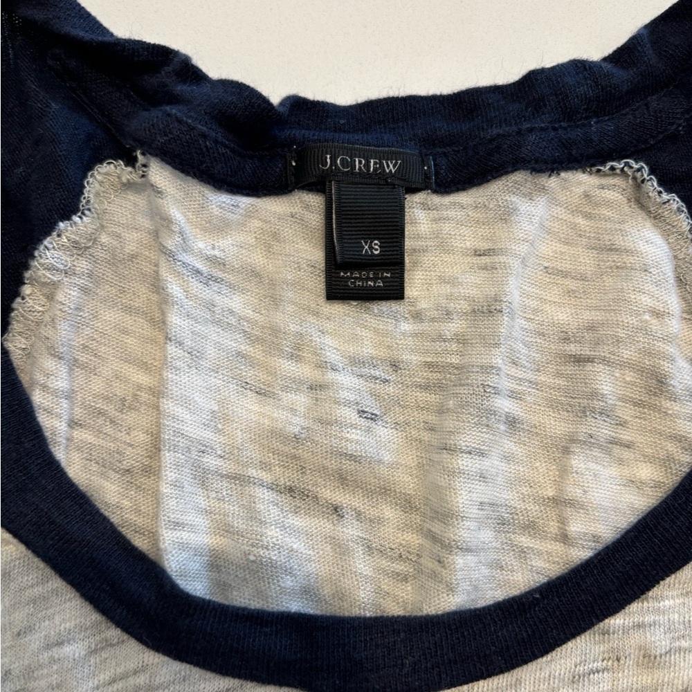 J.Crew Pink/Grey and Navy/Grey T Shirt Bundle
